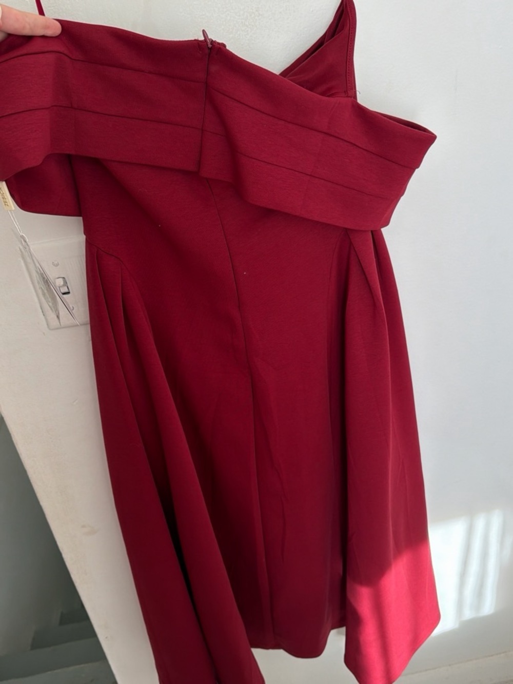 Amazon Strapless Burgundy Formal Dress